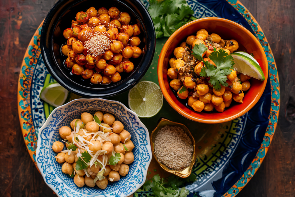 Global variations of Marry Me Chickpeas: Korean, Mexican, and Thai styles