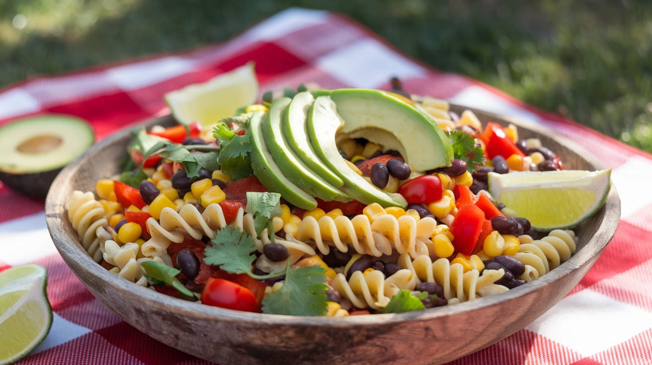 Southwest-Style Vegan Pasta Salad