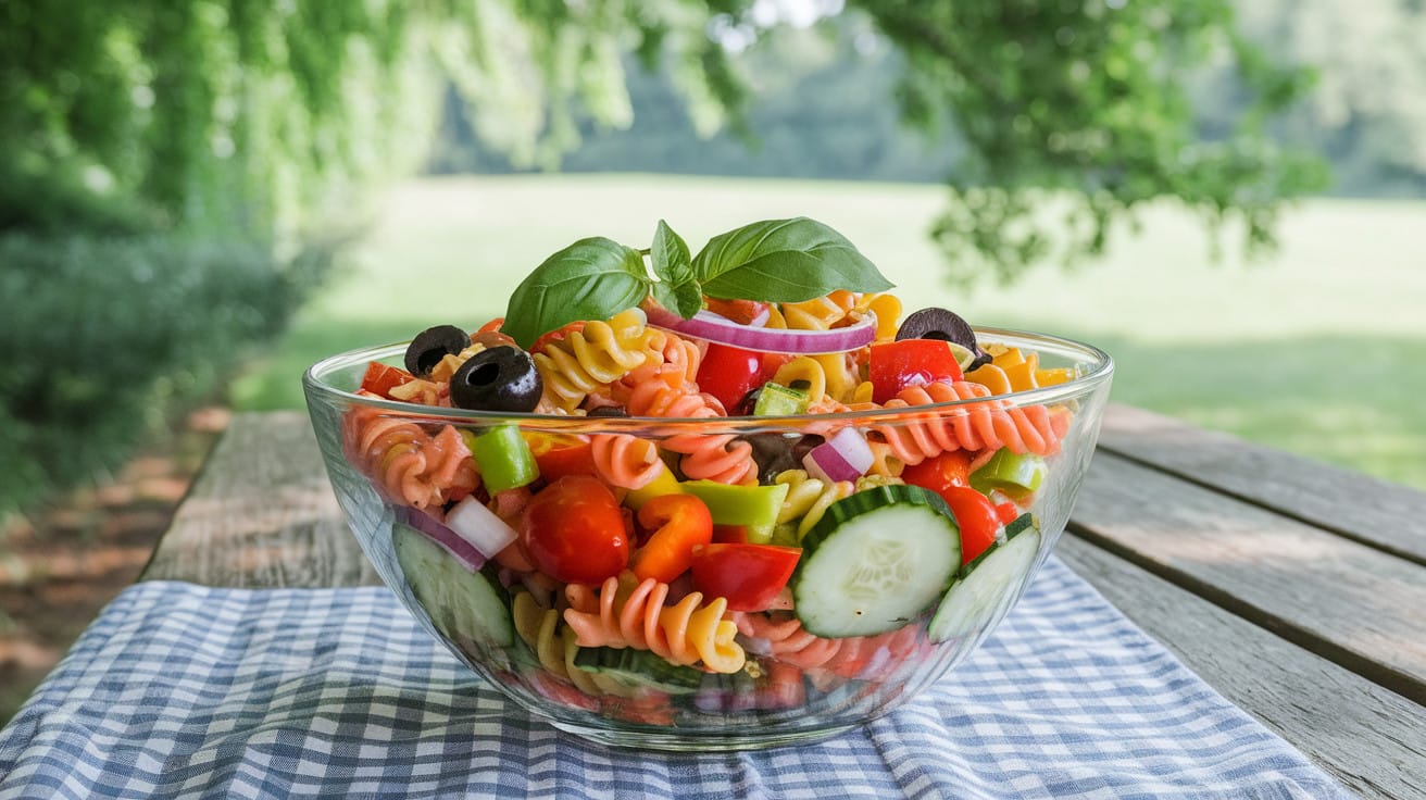 Rainbow Veggie Pasta Salad