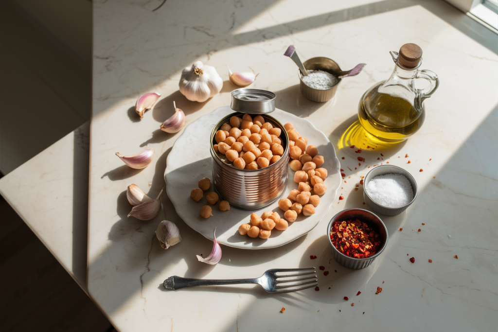 Simple pantry ingredients for Marry Me Chickpeas