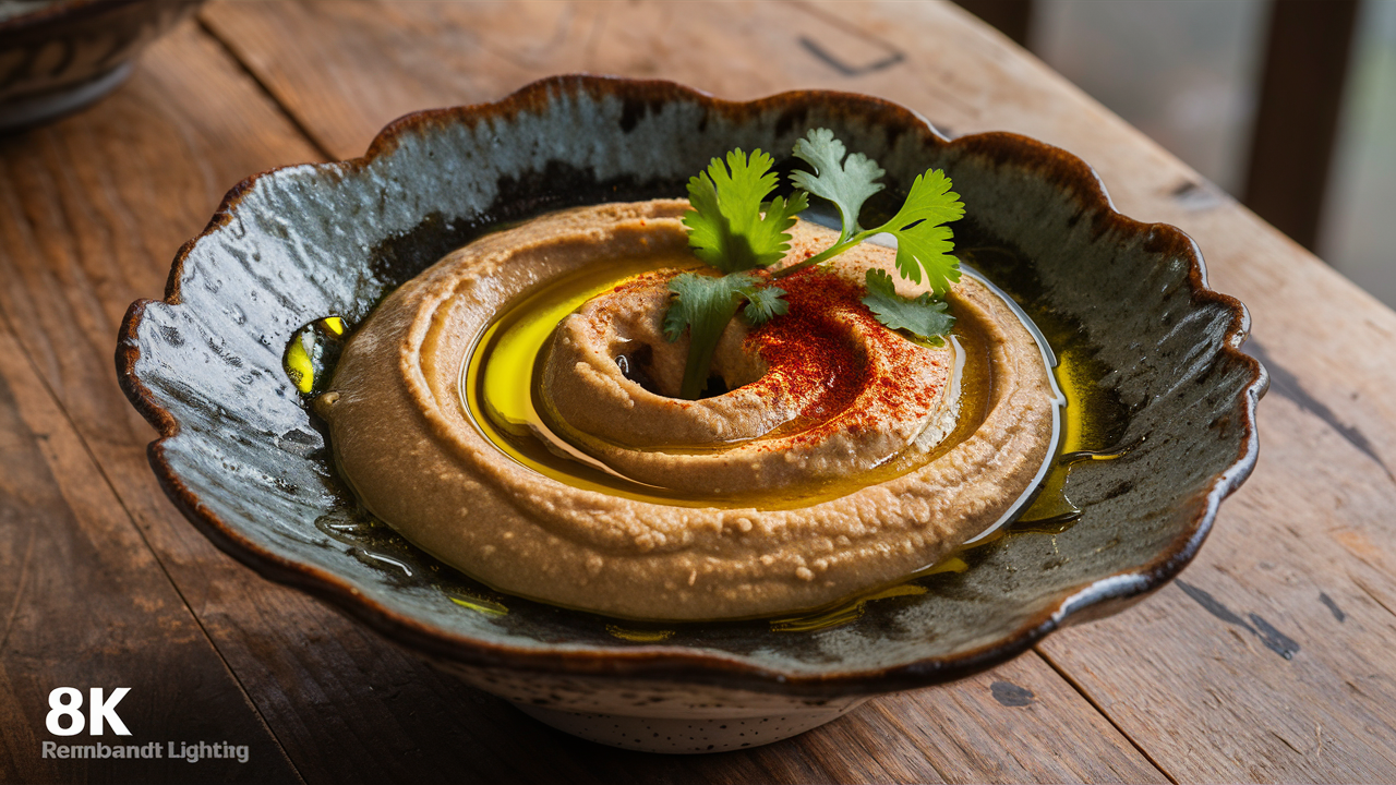 Black bean hummus recipe in rustic bowl with colorful vegetable crudités