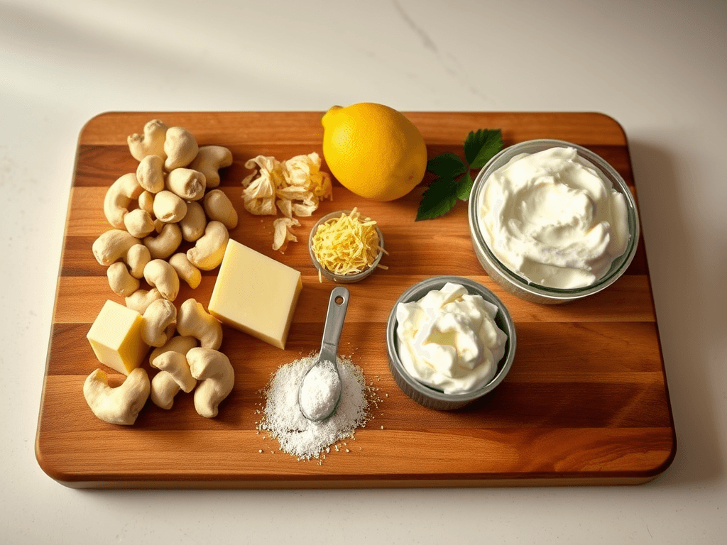 Ingredients for Vegan Cream Cheese