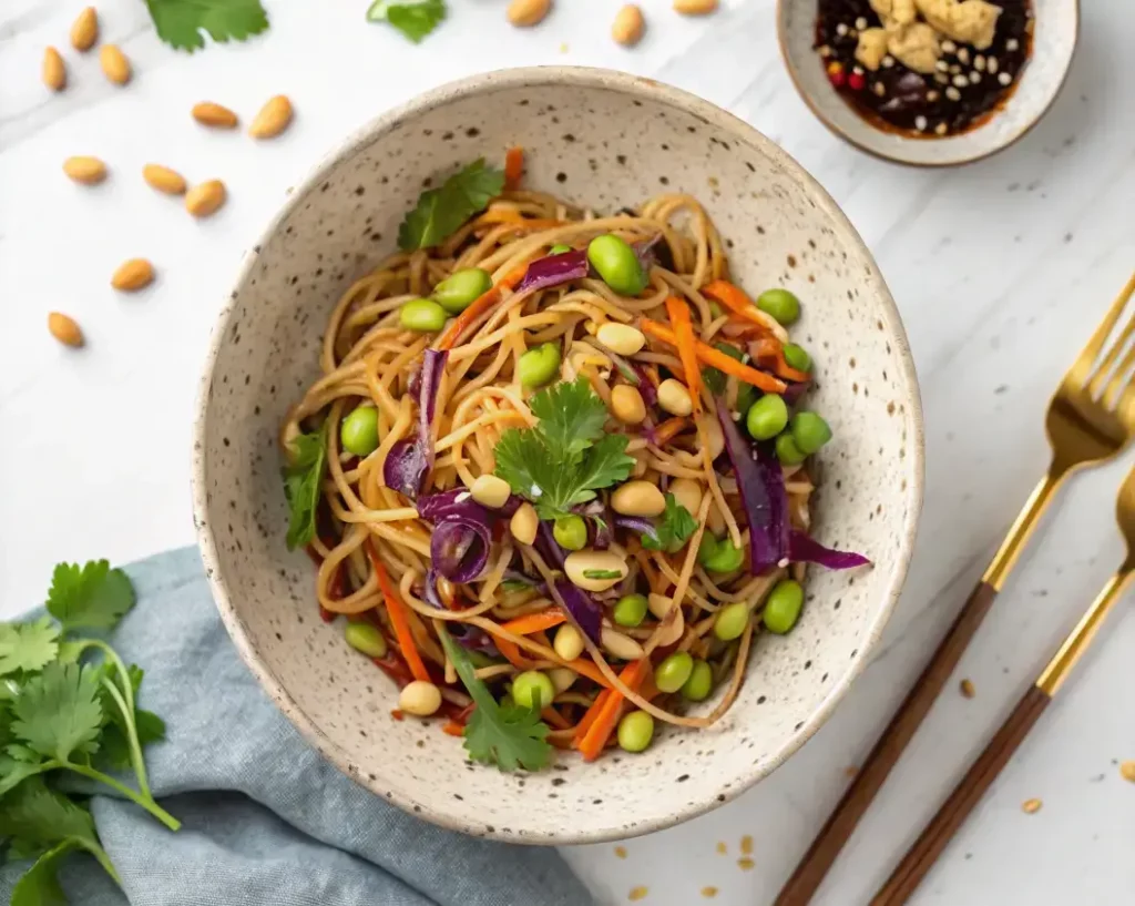 vegan thai noodle salad